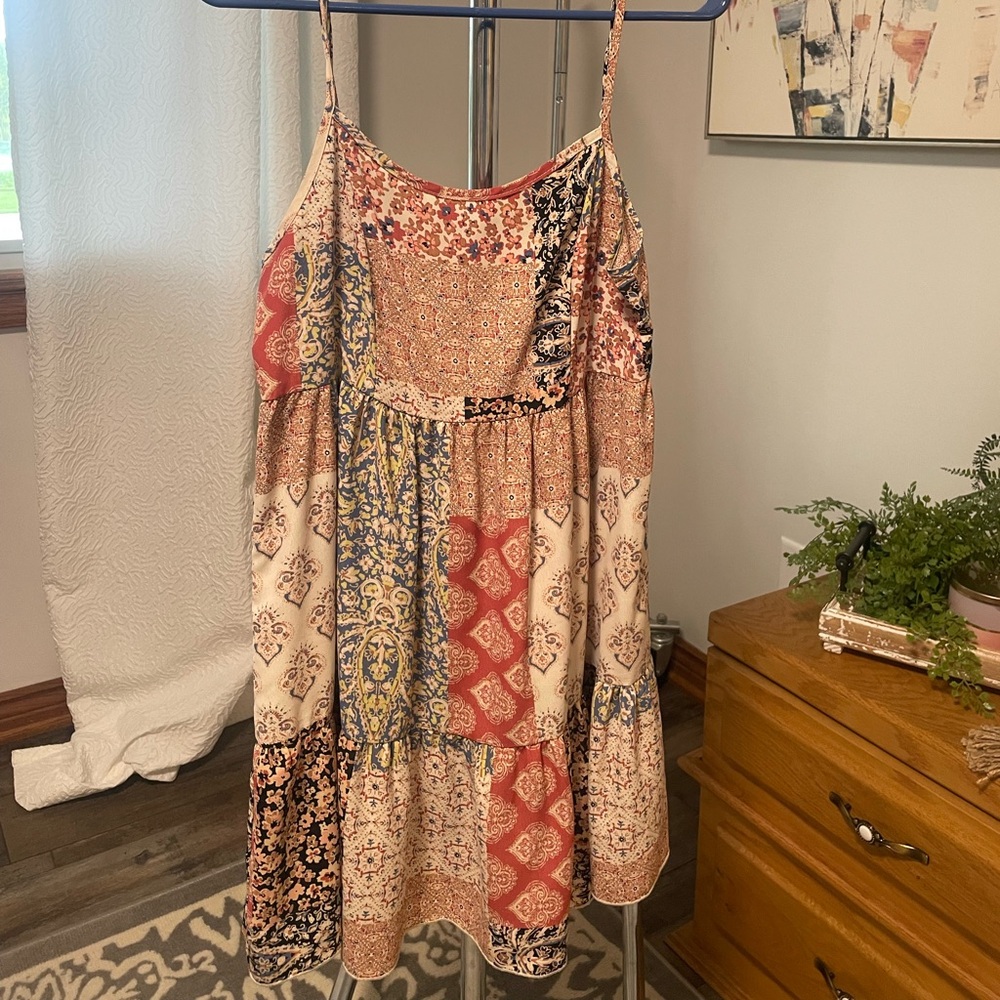 Altar'd State Multicolor Patchwork Dress - image 1